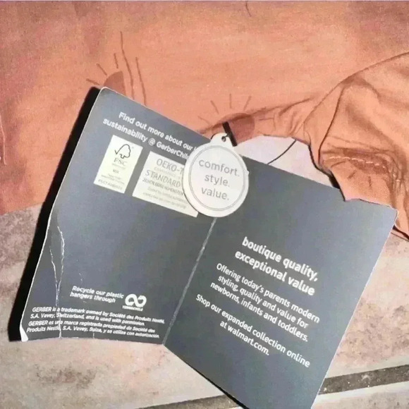 Baby Boy Modern Moments by Gerber Romper 0-3M Orange with Sun Design - Picture 5 of 9